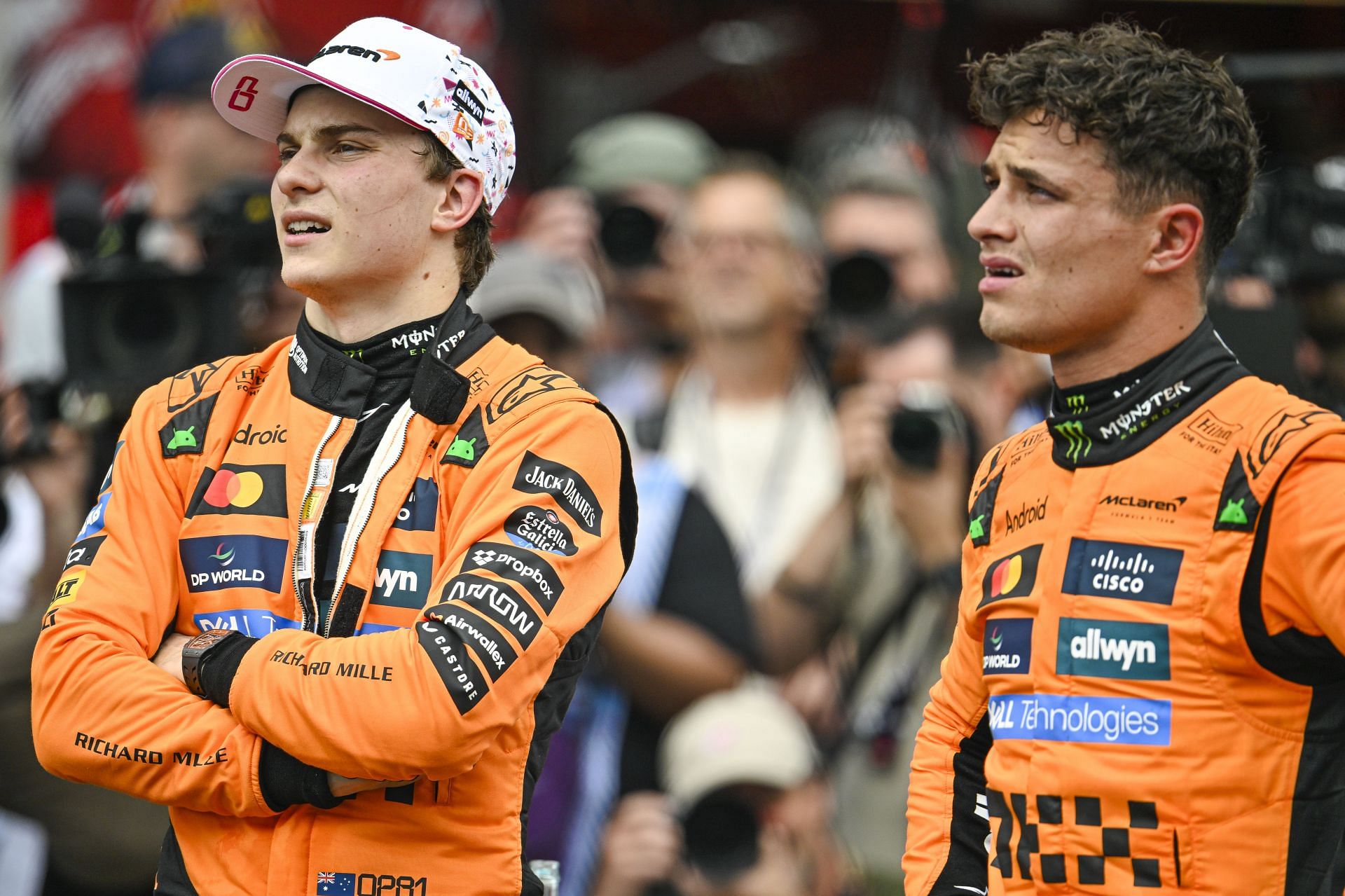 Oscar Piastri with Lando Norris at the F1 Grand Prix of Miami - Sprint & Qualifying - Source: Getty